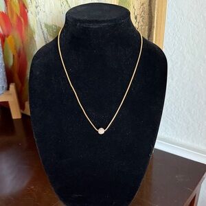 Landau Jewelry Gold-Tone Pavé Crystal Ball Necklace | Minimalist Elegance EUC